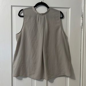 Banana Republic Gray Sleeveless Top with Front Pleat